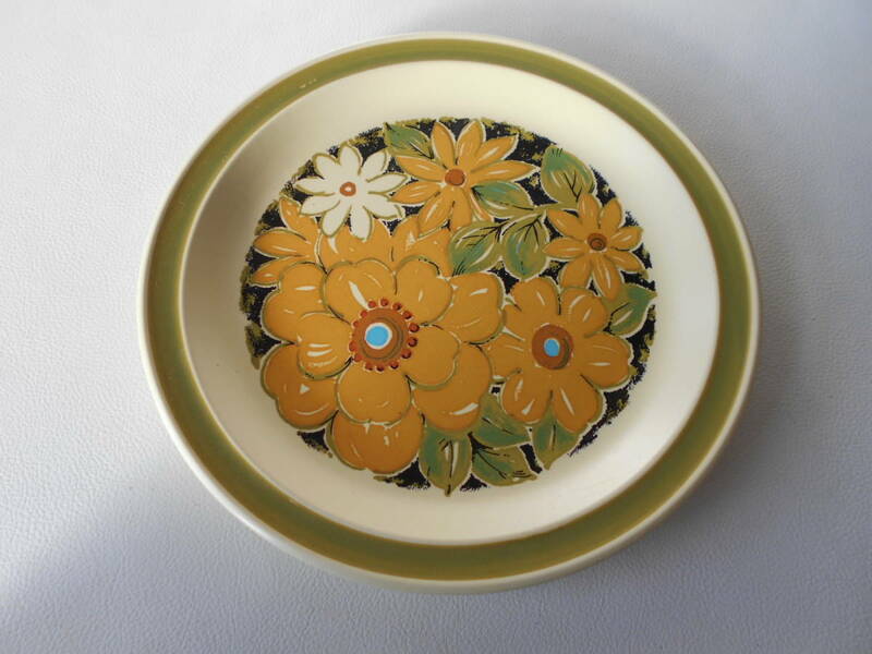 K / Stoneware ストーンウェア ディナープレート 大皿 盛皿 NIKKO CACTUS FLOWER 日光のサボテンの花 食洗器対応 オーブン対応 日本製 中古