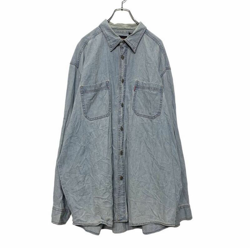 Levi's デニムシャツ XL ブルー リーバイス ビッグサイズ 2ポケット US古着 ビンテージ ワークシャツ