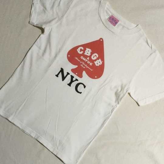 【美品】 CBGB ★ ニューヨーク Tシャツ 半袖Tシャツ 白 ホワイト ロゴTシャツ NYC マンハッタン ライブハウス アメリカ USA