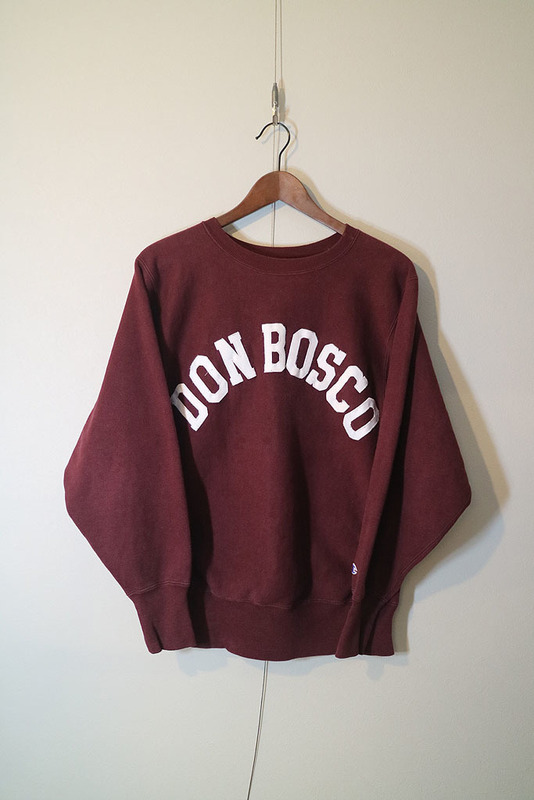 90's Champion REVERSE WEAVE "DON BOSCO” チャンピオン/リバースウィーブ/スウェット/刺繍タグ/USA製/バーガンディ/M