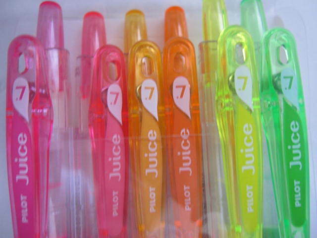 新品　パイロット　juice　ジュース　顔料　ゲルインキ　蛍光カラー　ボールペン　6種類セット　カラフル　色鉛筆　カラーペン　マジック