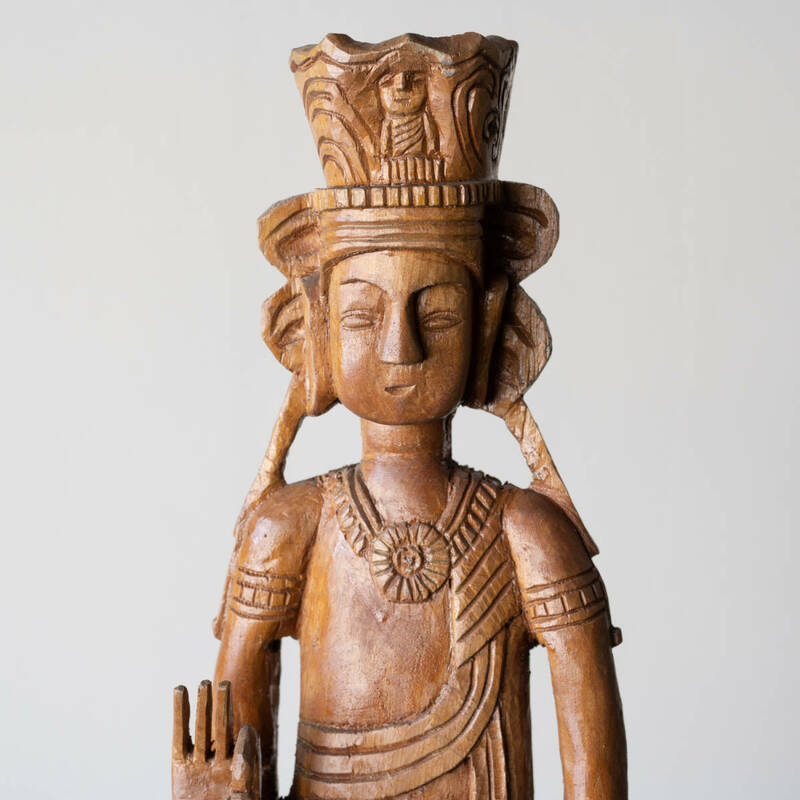 表高吉作 北海道 仏像 高さ85cm 木彫り 木製彫刻 飾り オブジェ 置物 民藝 