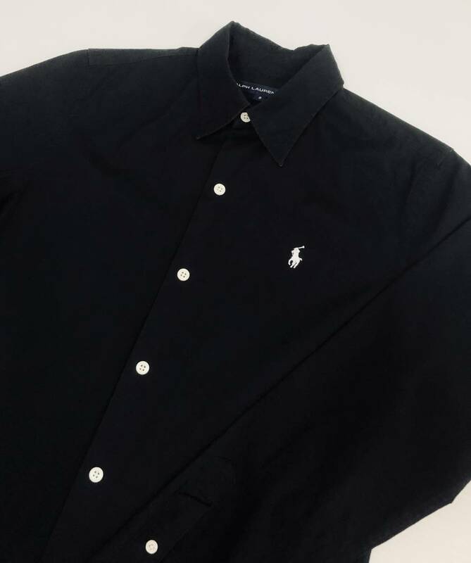 RALPH LAUREN SPORT　ラルフローレン　長そでシャツ　ブラック　ポロマーク　サイズ9　SLIM FIT
