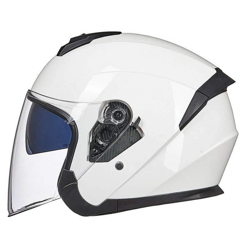 TZX524★バイクヘルメット ハーフヘルメット 半帽　11色　ジェットヘルメット　ダブルシールド　UVカット　着脱できる内装　M～XL