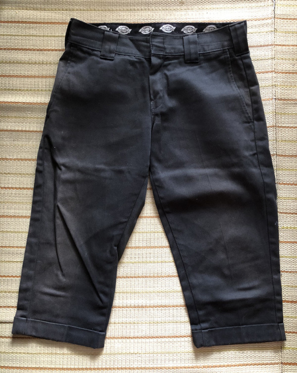 ★Dickies クロップド um874h7 28インチ ディッキーズ　ワークパンツブラックショーツ短パンWORK PANT