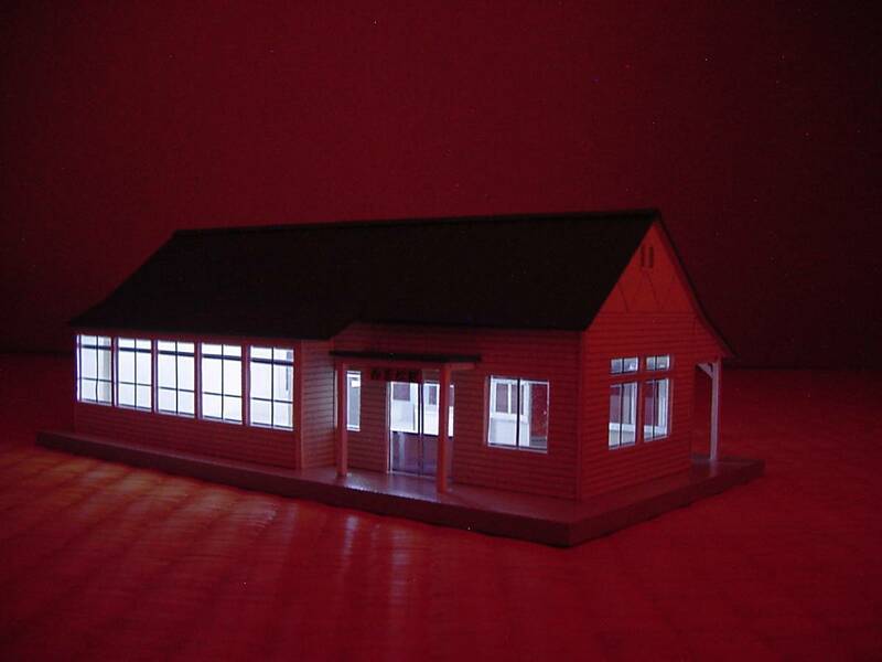 LED照明付きHOサイズ　JR東日本只見線　旧西若松駅　2005年解体の旧駅舎