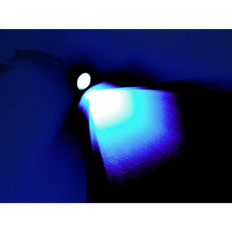 【匿名配送】 高輝度 LED イーグルアイ 黒ボディ ブルー 2個セット 12V アルミ合金 LEDスポットライト デイライト スポットライト 青