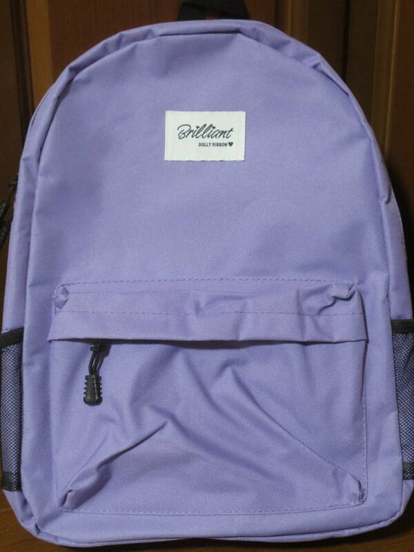 新品 DOLLY RIBBON リュックサック 紫 メッシュポケット付 子供 小学生 中学生 女の子 通学バッグ A4サイズが入る大きめカバン 送料無料