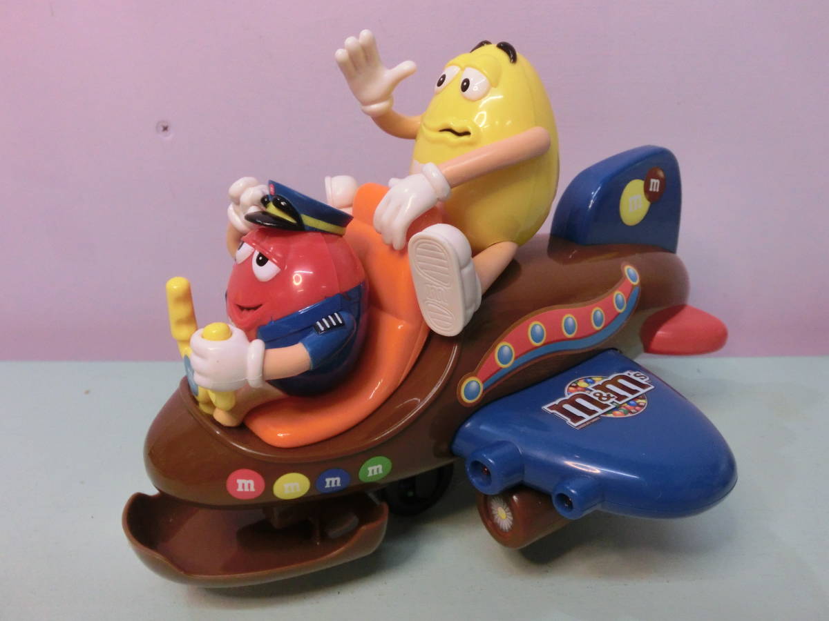 m&m's◆ビンテージ チョコレート ディスペンサー フィギュア ジャンボジェット機 飛行機◆エムアンドエムズ 企業物 USA雑貨 希少 レア