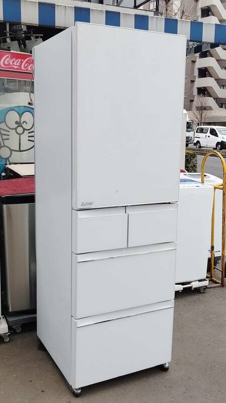 MITSUBISHI 三菱電機 冷凍冷蔵庫 MR-B46A-W 455L 2017年製 朝どれ野菜室 切れちゃう瞬冷凍 氷点下ストッカーD