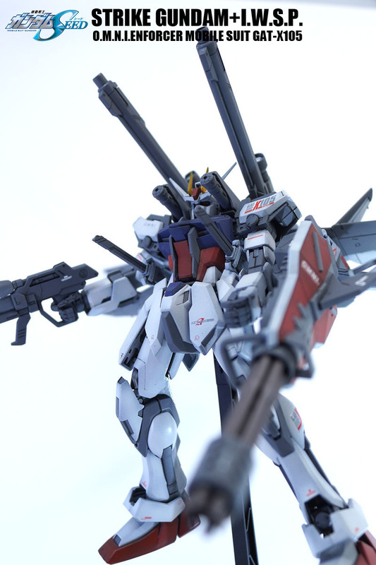 ■全塗装完成品■1/100 MG STRIKE GUNDAM+I.W.S.P. ストライク ガンダム