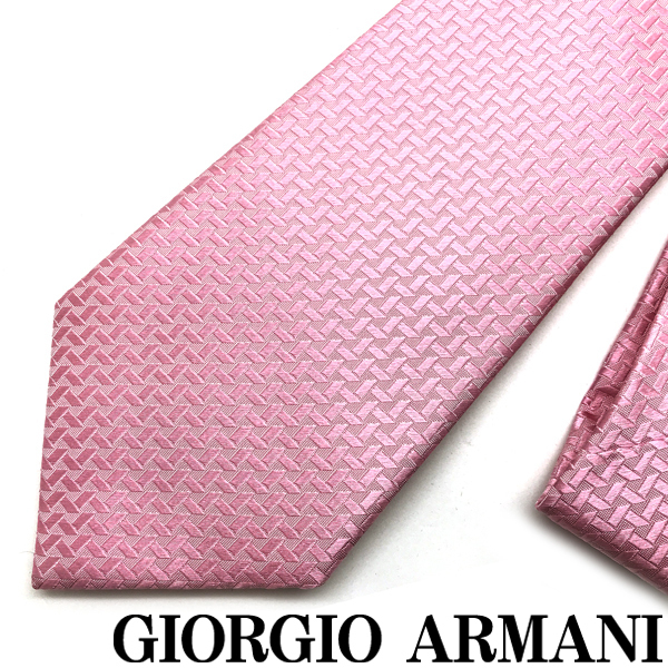 GIORGIO ARMANI ネクタイ ジョルジオアルマーニ ブランド シルク ピンク 【剣先幅:8cm】 360054-903-00070