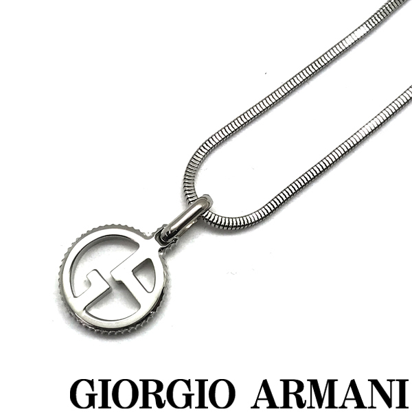 GIORGIO ARMANI ネックレス ジョルジオアルマーニ ブランド ロゴ シルバー 53L040-3R040-00017