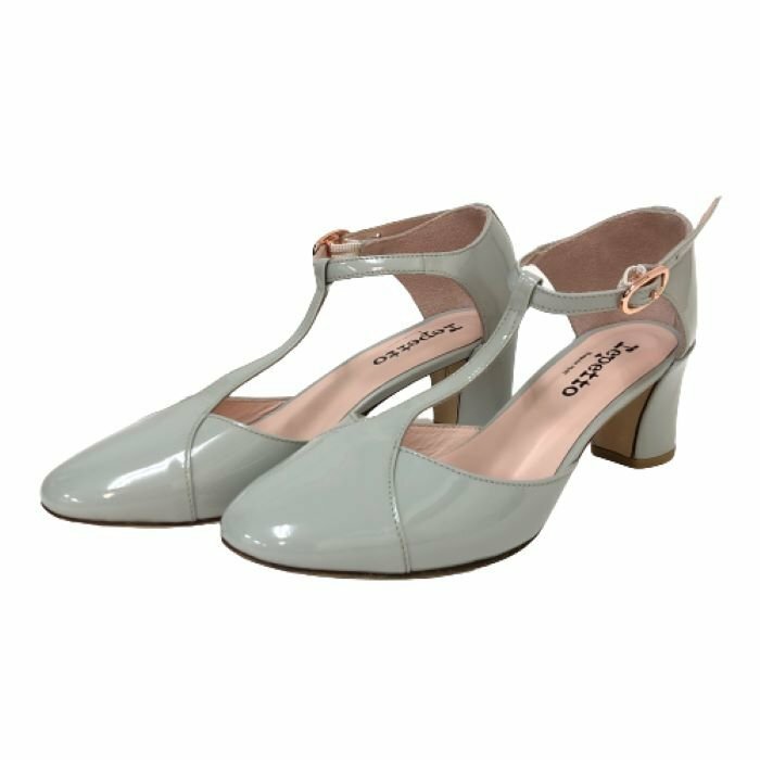 レペット Repetto アーモンドトゥパンプス Tストラップ サイズ35 22cm相当 ダスティパステルグリーン