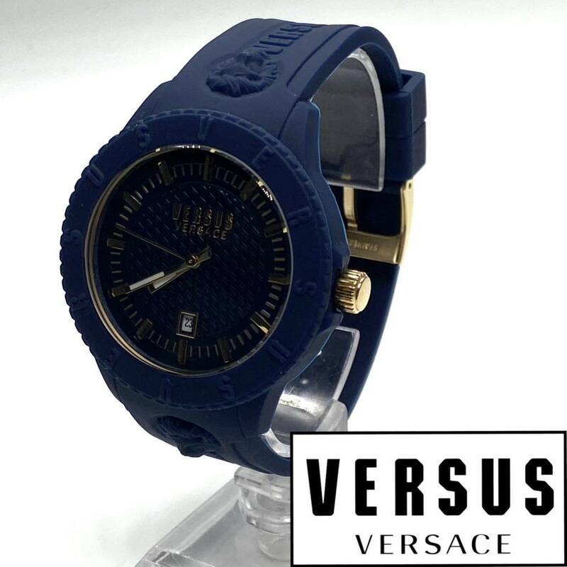 ★海外限定品! シンプルな美しさ! ヴェルサス ヴェルサーチ Versus Versace レディース 腕時計 クォーツ ラバー 高級ブランド 新品 ブルー