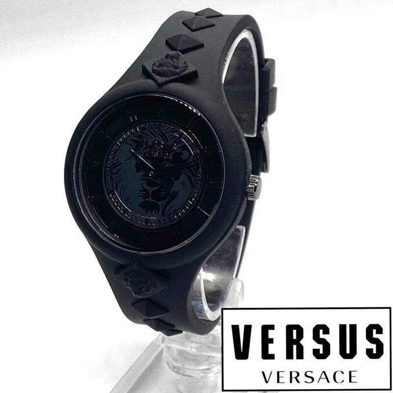 ★海外限定品! シンプルな美しさ! ヴェルサス ヴェルサーチ Versus Versace レディース 腕時計 クォーツ ラバー 高級ブランド 新品 黒