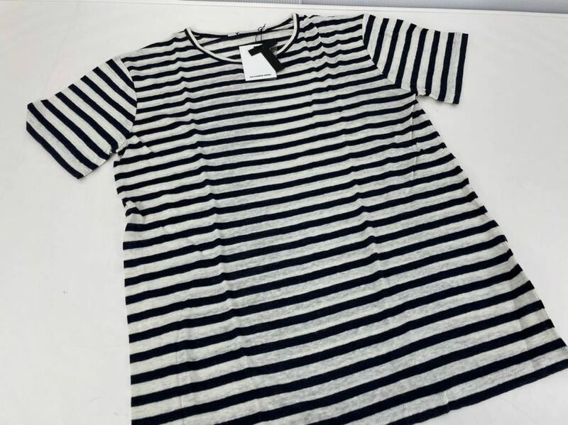 T by ALEXANDER WANG ティーバイアレキサンダーワン Linen＆Silk　Tシャツ　400211P13 INK&IVORY/Sサイズ　定価￥16,500