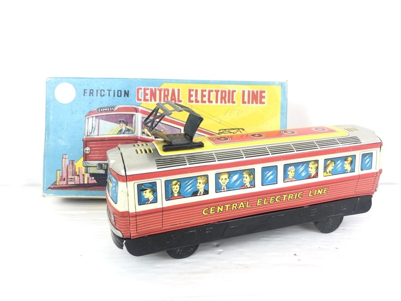 希少 DSK ダイシン CENTRAL ELECTRIC LINE 1471 機関車 電車 ブリキ おもちゃ 当時物 ビンテージ 昭和レトロ 箱有り Z11-96-A■？