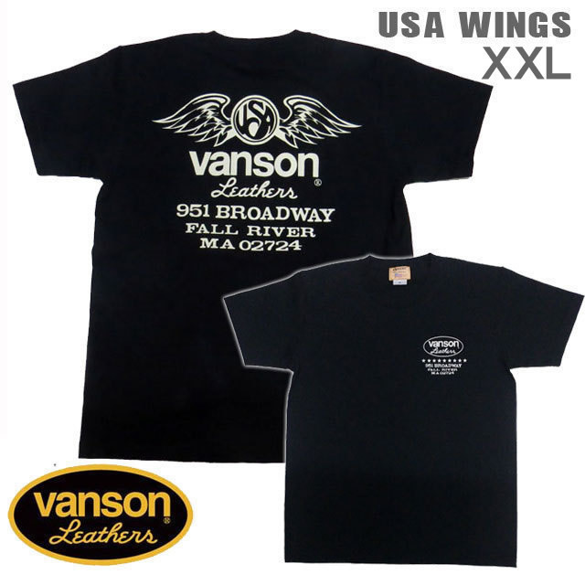 VANSON / バンソン 半袖Ｔシャツ VSS-08「USA Wings」サイズXXL