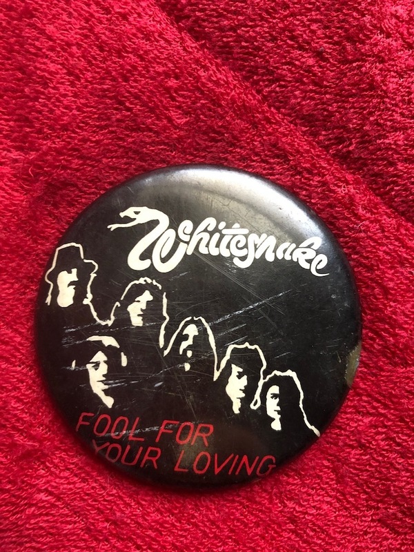 Whitesnake ホワイトスネイク「Fool for Your Loving」 缶バッチ USED