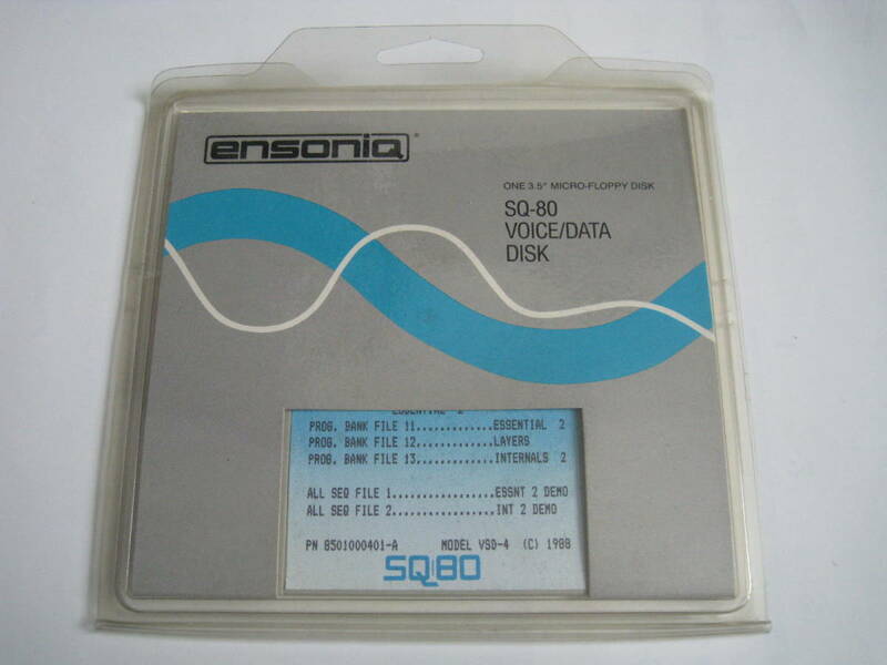 レア 凄いおまけ付 ENSONIQ SQ-80用 フロッピーディスク （VOICE/DATA DISK MODEL VSD-4 ESSENTIAL2 )