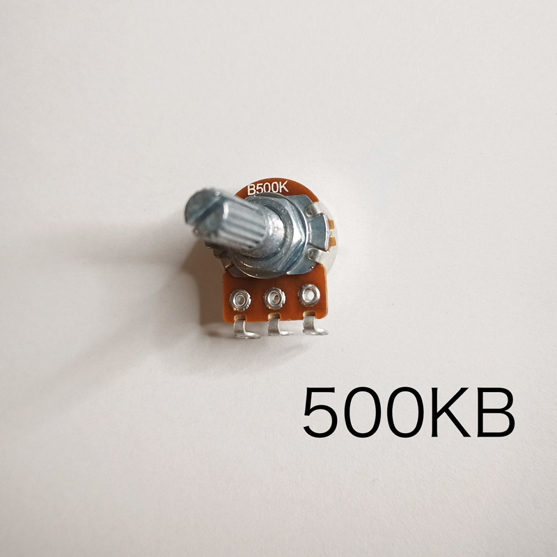 500KB 汎用ボリューム/可変抵抗 ダストカバー付き Bカーブ