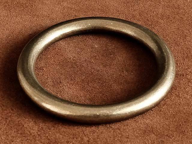 真鍮 丸カン (65mm）ブラス パーツ リング カスタム 輪っか キーホルダー キーリング 二重カン レザークラフト バッグ マルカン
