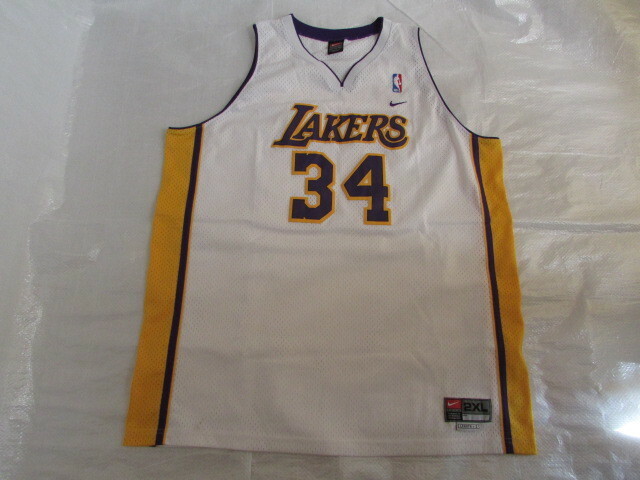 2XLサイズ NBA LAKERS シャック シャキール オニール ナイキ社製 NIKE ユニフォーム Shaquille O'Neal レイカーズ 永久欠番 #34 八村塁