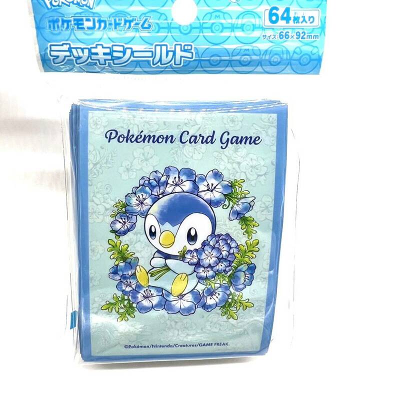 新品 未開封 Pokmon card game ポケモン カードゲーム デッキシールド Baby Blue Eyes ポッチャマ スリーブ piplup ポケモンセンター