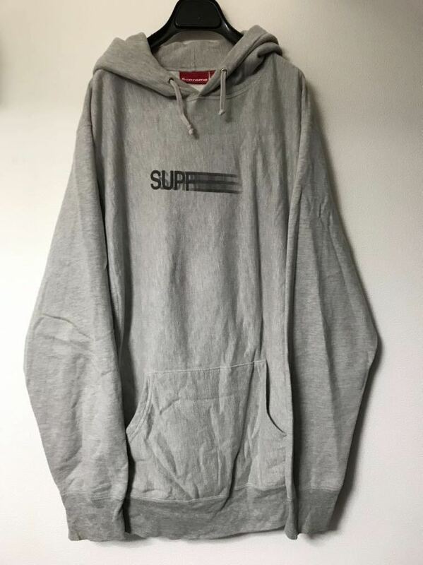 Supreme 10SS Motion Logo Hooded Sweatshirt 灰 XL パーカー hoodie グレー