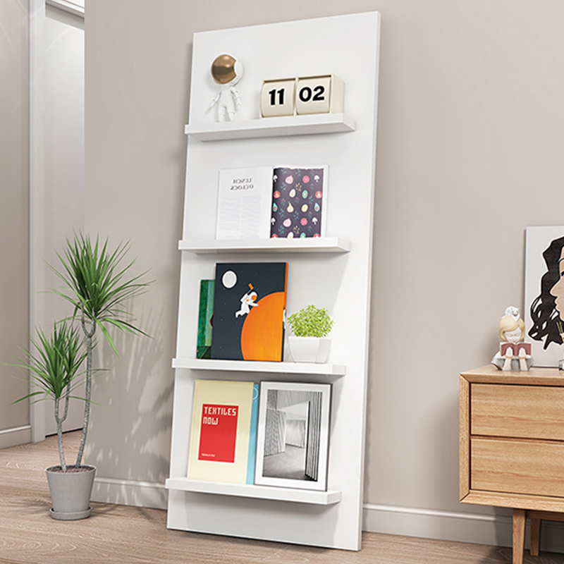 木製本棚 書棚　北欧シンプル INS アートマガジンラック フロアフレーム 収納棚 組立簡単 ホワイト150*60