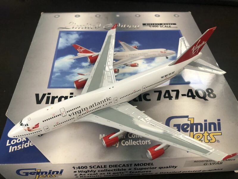 Gemini Jets 1/400 GJVIR001 B747-4Q8 Virgin Atlantic G-VFAB