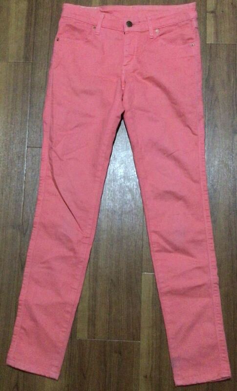 日本製★Lee ピンク ストレッチパンツ Mサイズ ウェスト70cm★ジーンズ デニムパンツ スキニー