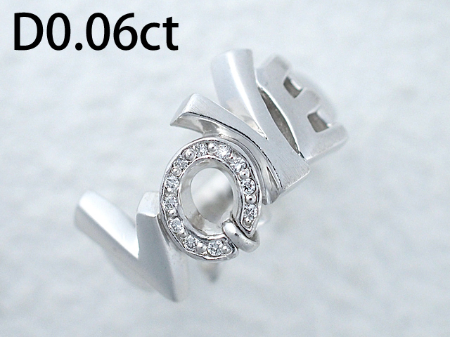 音羽屋■ スタージュエリー STAR JEWELRY ダイヤモンド/0.06ct K18WG ロゴデザイン リング 12号 仕上済