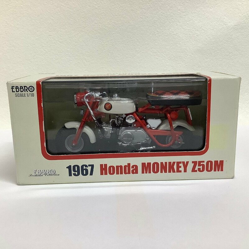 【ケース未開封】EBBRO Premium Collection 1/10スケール 1967 Honda MONKEY Z50M RED エブロ ホンダ モンキー レッド バイク