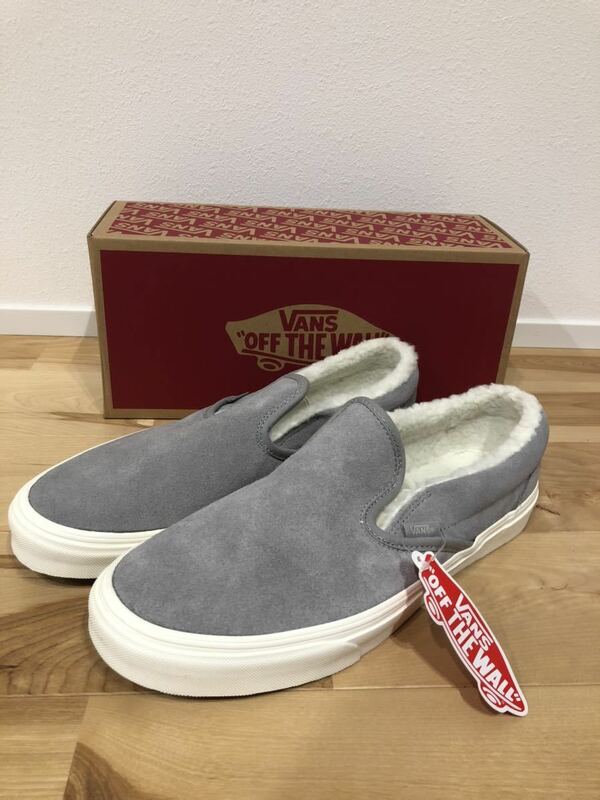 vans スリッポン バンズ　スエード　ボア　グレー　29cm