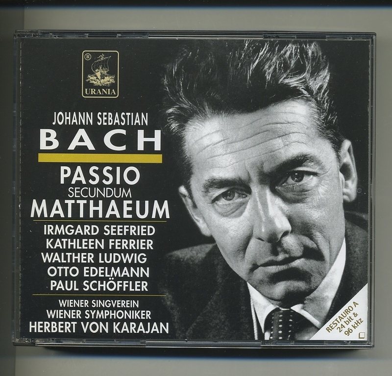 CD★カラヤン 1950 マタイ受難曲 ウィーン交響楽団 バッハ BWV 244 Karajan St. Matthew Passion ゼーフリート ルートヴィヒ エーデルマン