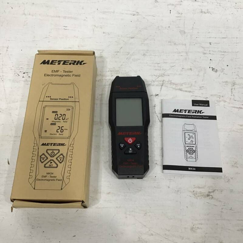 23R029 1 METERK MK54 EMF-Tester 電磁波計 電磁波測定器 取扱説明書付き 中古品