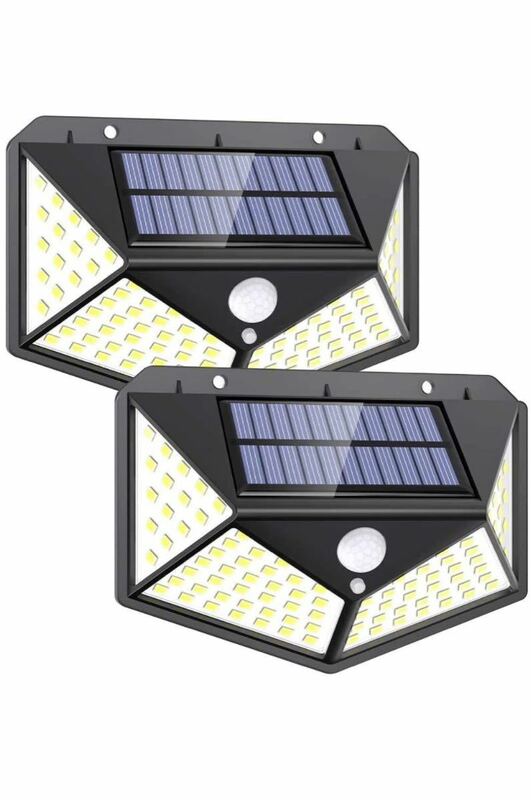 太陽光発電 IP65防水 自動点灯/消灯 ガーデンライト 屋外ライト ガーデン/玄関/駐車場/停電時適用 防災 ソーラーセンサーライト２個