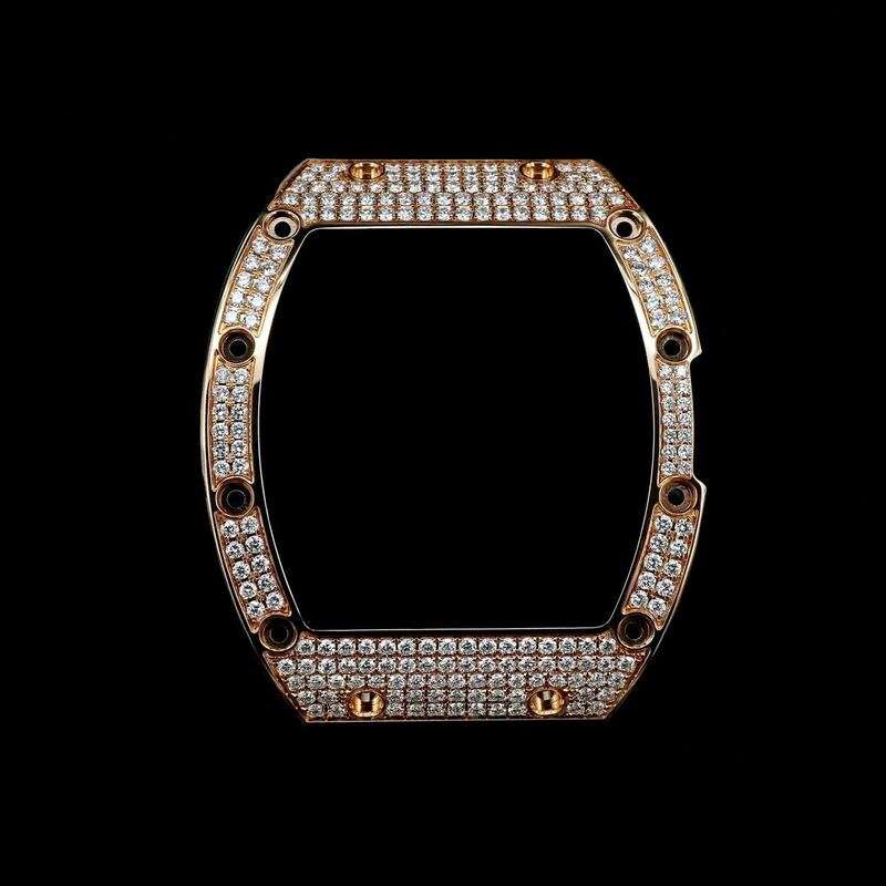 リシャールミル RM011 ベゼル ローズゴールド RG ダイヤモンド ブラックストーン パーツ