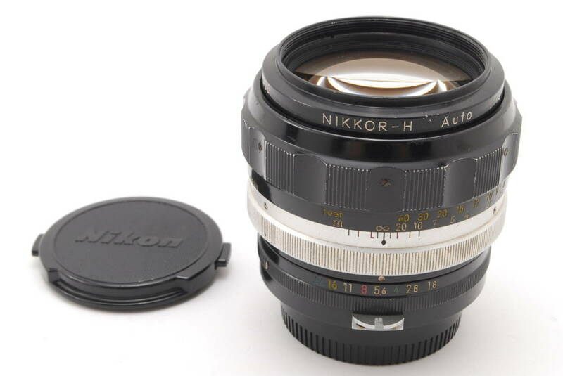 Nippon Kogaku Japan Nikon Nikkor-H Auto 85mm F1.8 非Ai 動作も写りもOKです。前後キャップ付きです。