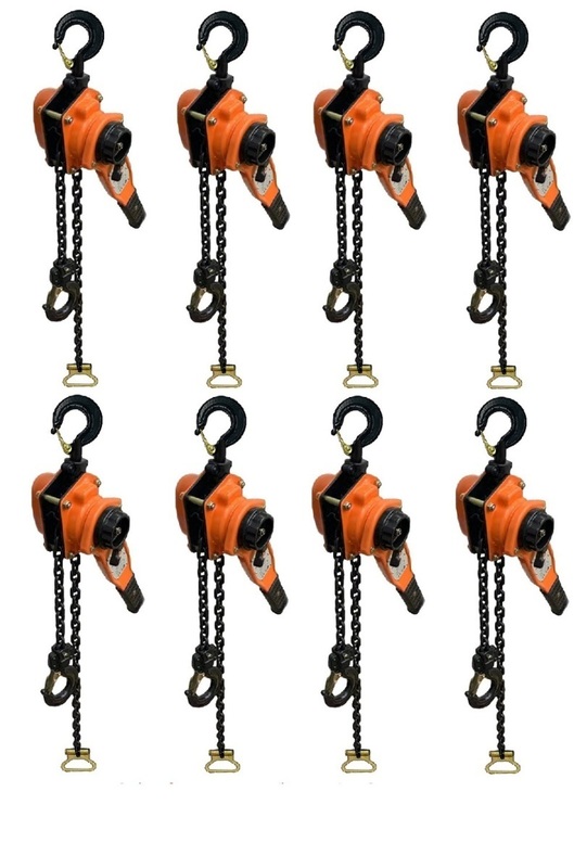 8個セット レバーホイスト0.75ｔon レバーブロック（Lever Hoist）チェーンホイスト チェンブロック チェーン ガッチャ 荷締機 高品質