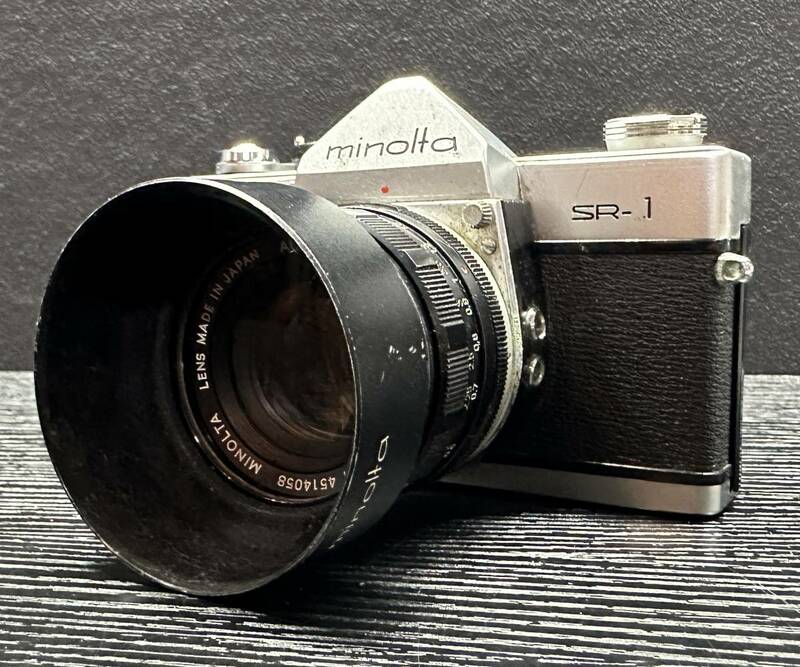 minolta SR-1 シルバー ミノルタ + MINOLTA AUTO ROKKOR-PE 1:1.8 55mm フィルムカメラ #1489