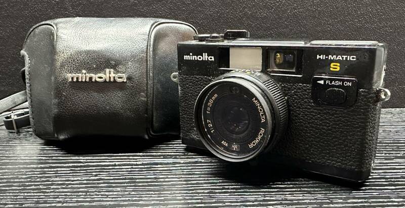 Minolta HI-MATIC S ミノルタ + MINOLTA ROKKOR 1:2.7 38mm コンパクト フィルムカメラ #1524