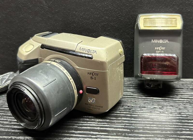 MINOLTA VECTIS S-1 MID ROLL CHANGE IX-DATE ミノルタ + MINOLTA V LENS 28-56mm 1:4(22)-5.6 + VECTIS SF-1 フィルムカメラ #1537