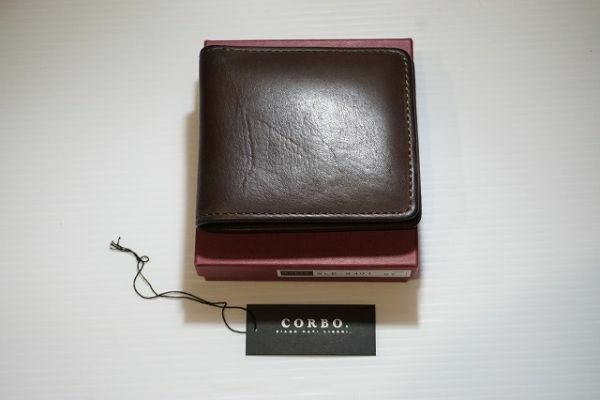 【即決】CORBO コルボ 二つ折り財布 レザ- 茶系 【800349】