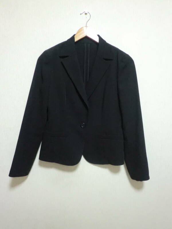 BOSCH ボッシュ 1釦 テーラードジャケット リュクスなシルエット レディース 婦人服 アウター ブラック size:38 日本製