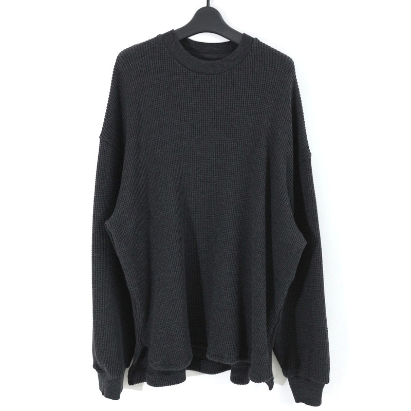 blurhms 21AW Wool Cotton Big Waffle Crew-neck ウールコットンンビッグワッフルクルーネックカットソー 3 BHS21F026 ブラームス