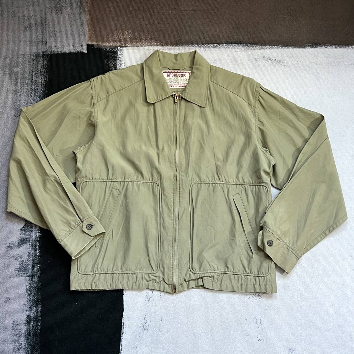 ◆McGREGOR 50s マックレガー Scottish Drizzler スコティッシュドリズラー ブルゾン ジャケット 40 SPECIAL VINTAGE Khaki カーキ USA