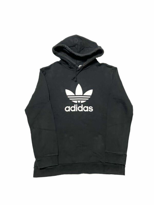 adidas Originals ロゴプリント スウェットパーカー sizeL【706】